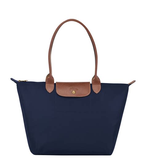 navy longchamp bag large.